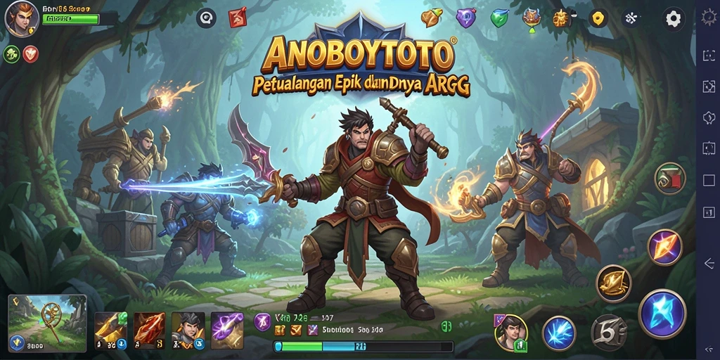 Menampilkan aksion dinamis dalam game ARPG ANOBOYTOTO.