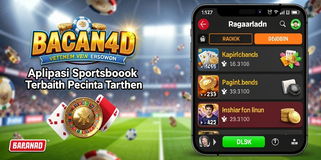 Tampilan gameplay mendebarkan dalam BACAN4D showing berbagai taruhan olahraga.