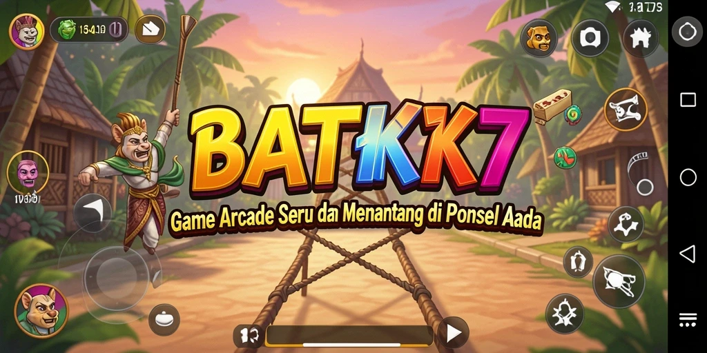 Tampilan seru dari gameplay arcade BATIK77 yang menantang.