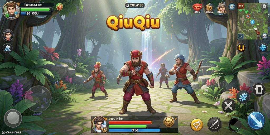 Screenshot gameplay QiuQiu yang menarik dan interaktif.