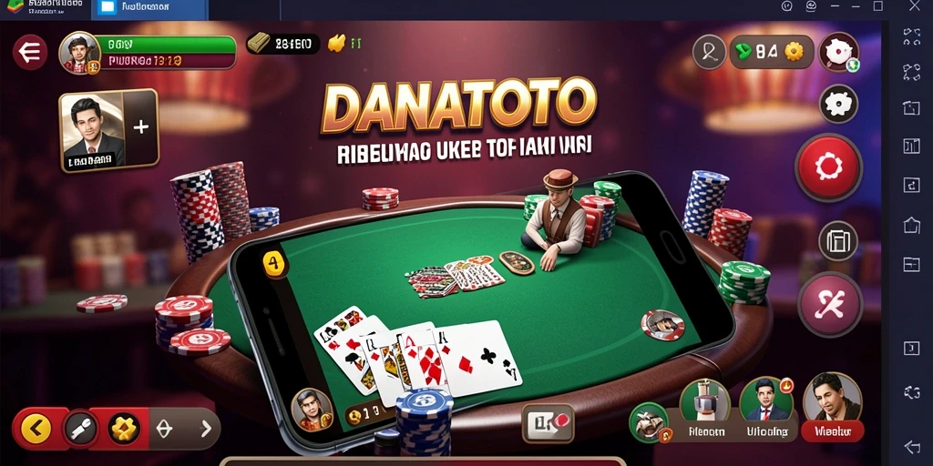 Tampilan gameplay Poker yang mendebarkan di DANATOTO.