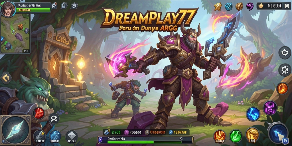 Screenshot gameplay DREAMPLAY77 menampilkan aksi pertarungan yang mendebarkan.