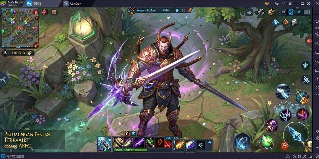 Screenshot gameplay GF777 dengan aksi seru dalam pertarungan ARPG.