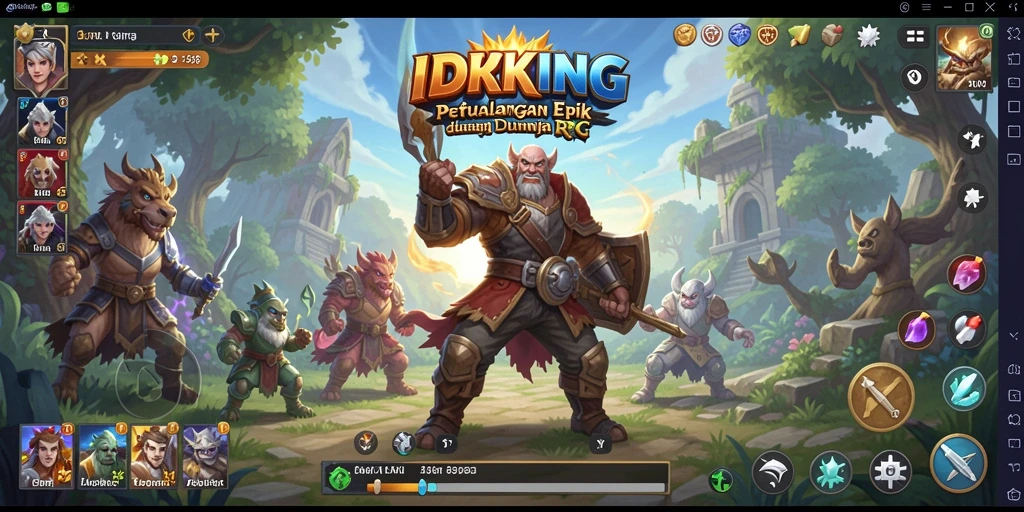 Screenshot IDRKING menampilkan aksi seru dalam pertarungan RPG.