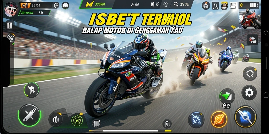 Tampilan menakjubkan dari gameplay Motor Racing dalam IOSBET.