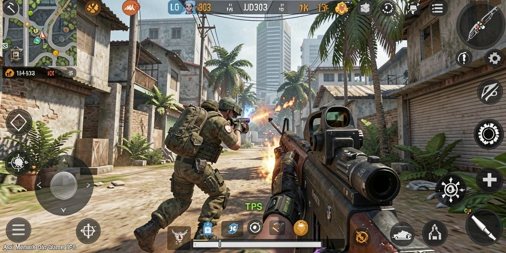 Tangkapan layar dari gameplay mendebarkan JUDOL303 di dalam misi pertarungan.