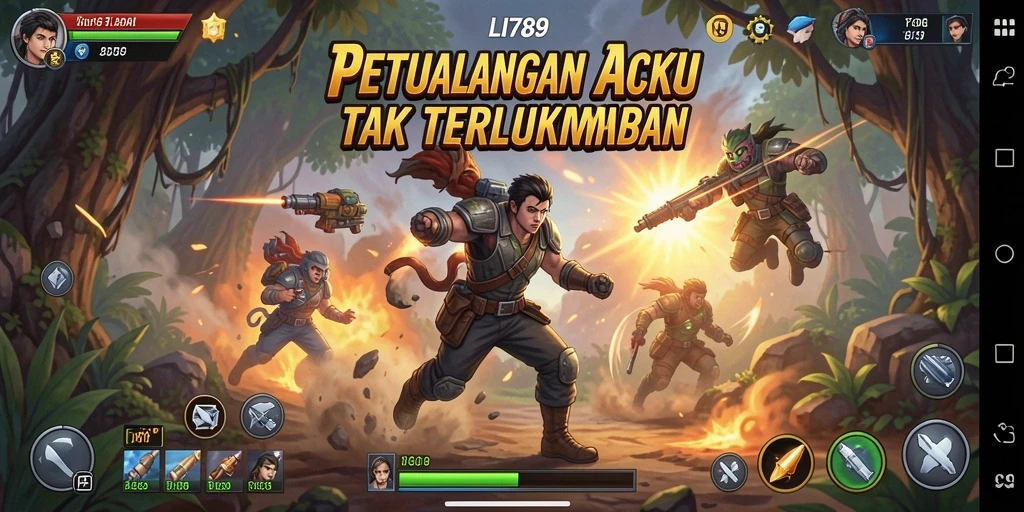 Screenshot utama LI789 menampilkan pertarungan aksion yang mendebarkan di arena.