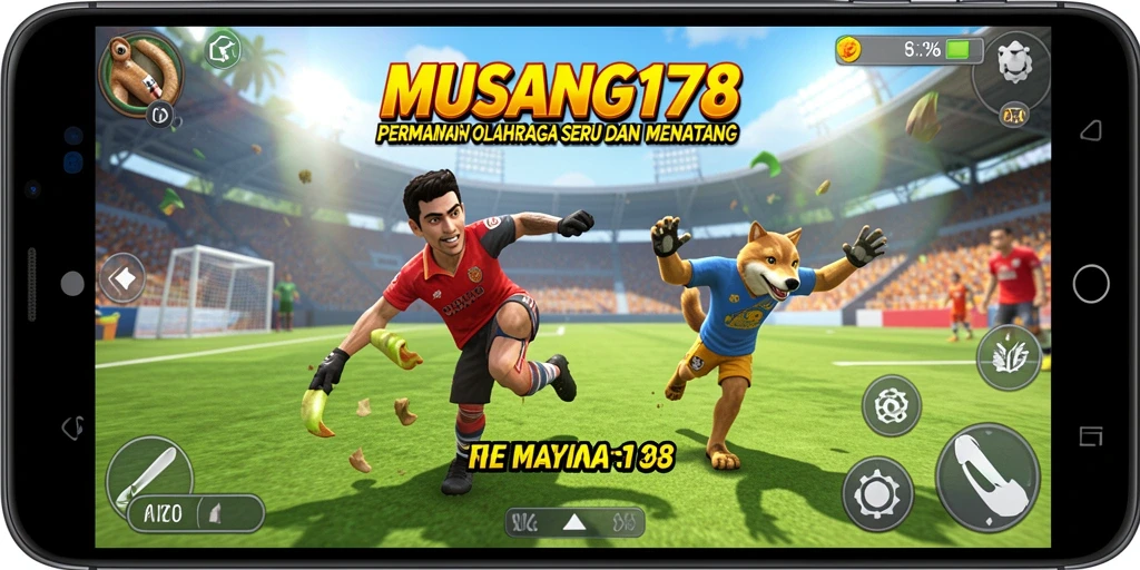 Tampilan gameplay seru dengan aksi olahraga di MUSANG178.