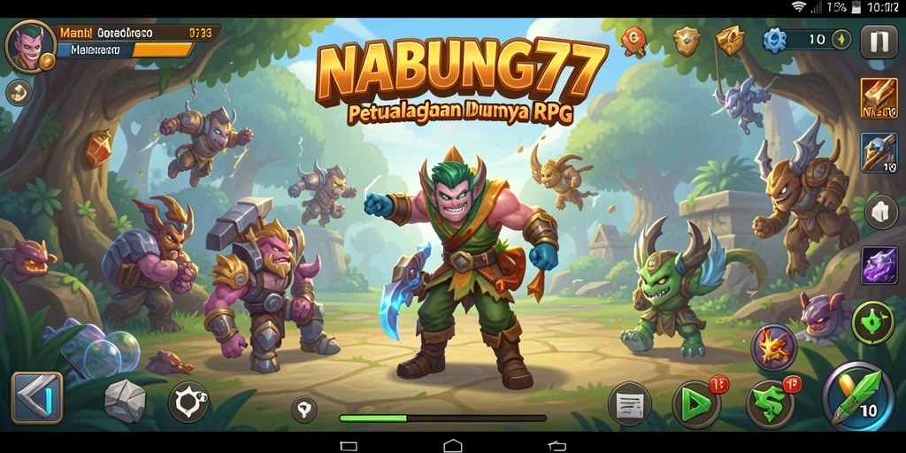 Tampilan menarik gameplay NABUNG77 yang penuh aksi RPG.