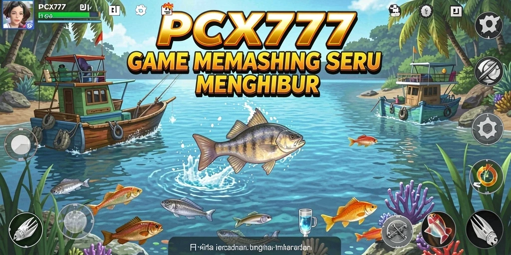 Gameplay mendebarkan PCX777 menampilkan pengalaman memancing yang seru.