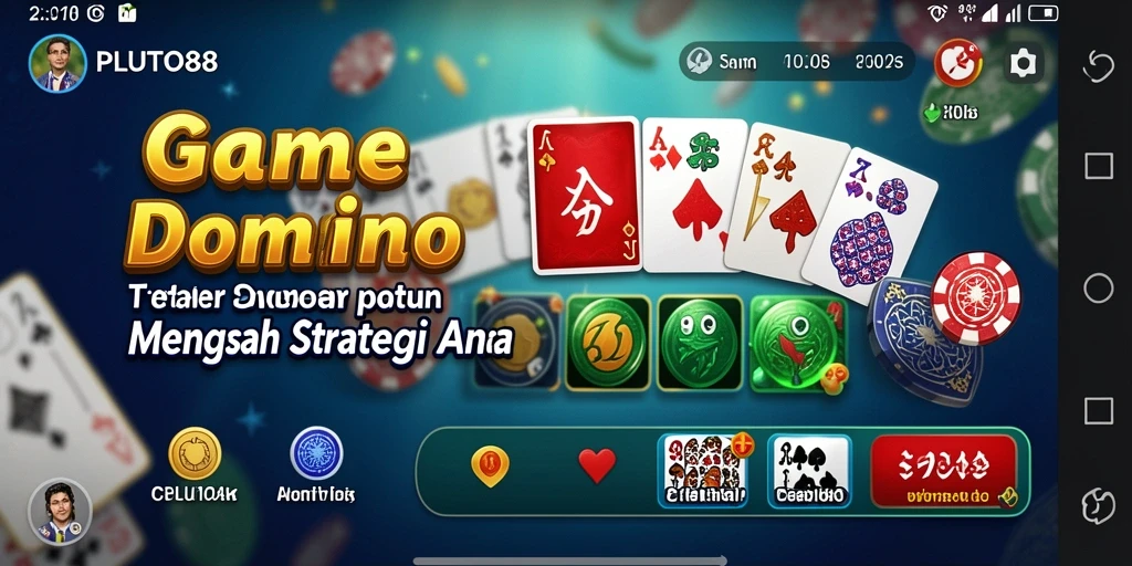 Tampilan gameplay seru PLUTO88 saat bermain Domino.