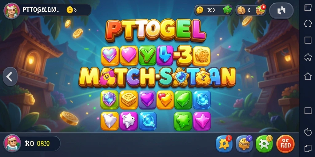 Tampilan gameplay PTTOGEL yang menarik dan berwarna-warni.