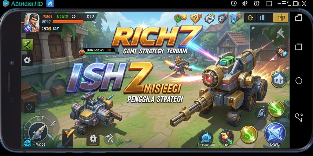 Screenshot gameplay RICH7 menampilkan aksi strategi yang mendebarkan.